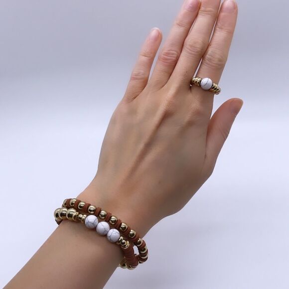 NWT Wool + Pepper Co. Terracotta Jewelry Set (3) - Picture 5 of 6